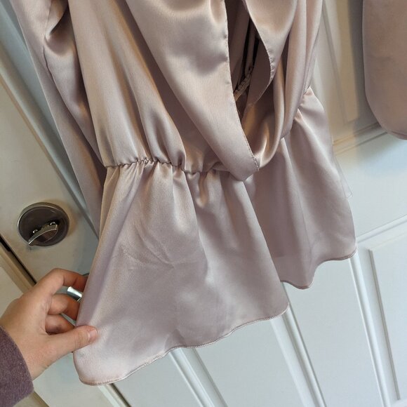 NWT Asos Halter Neck Icy Purple Satin Blouse Size US 8 - Picture 3 of 11